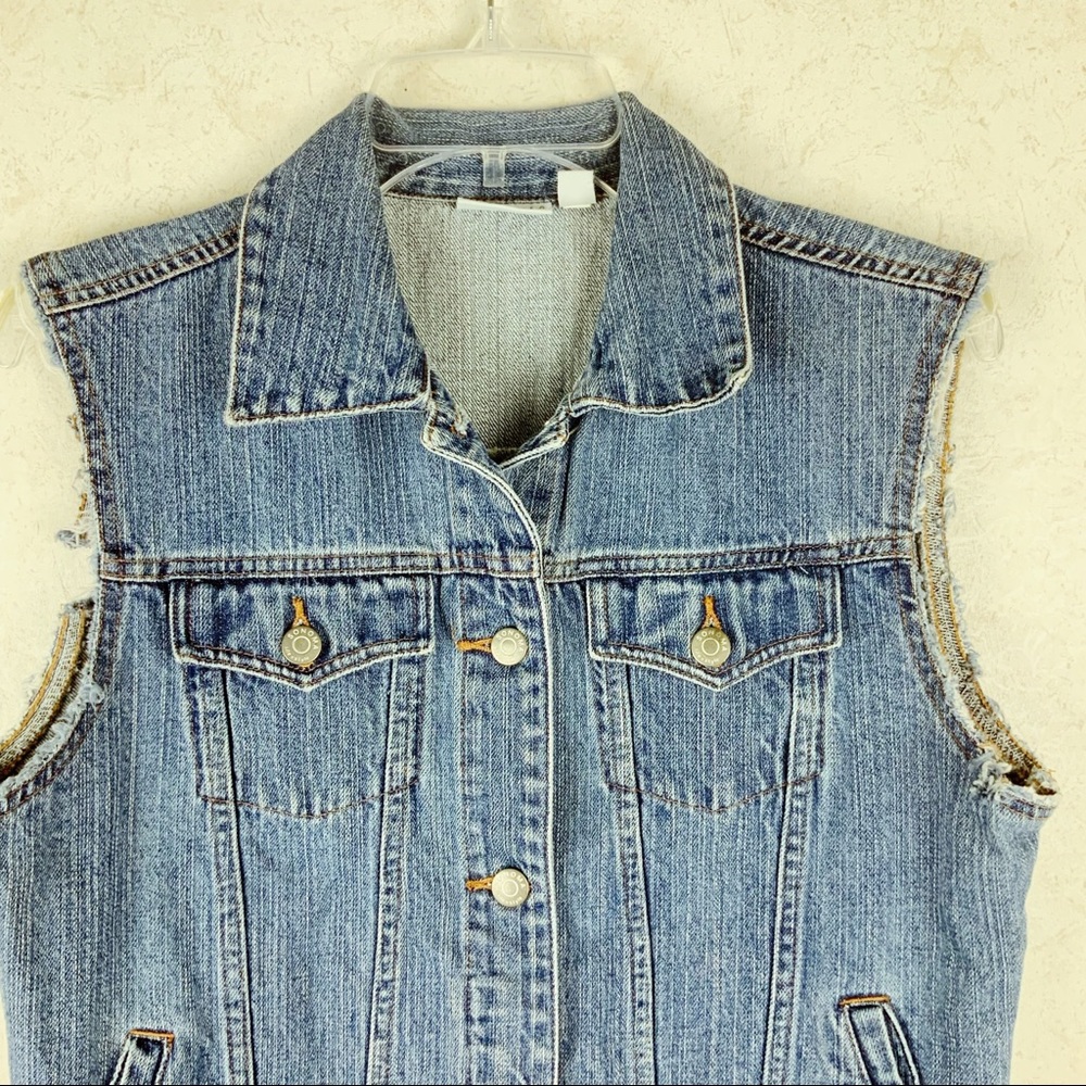 Sonoma distressed denim button up vest - Picture 3 of 8